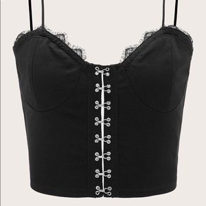 cute hook and eye cami bustier top